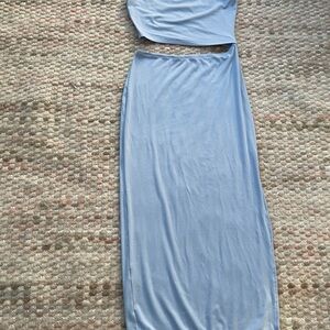 Elegant Blue Maxi Dress